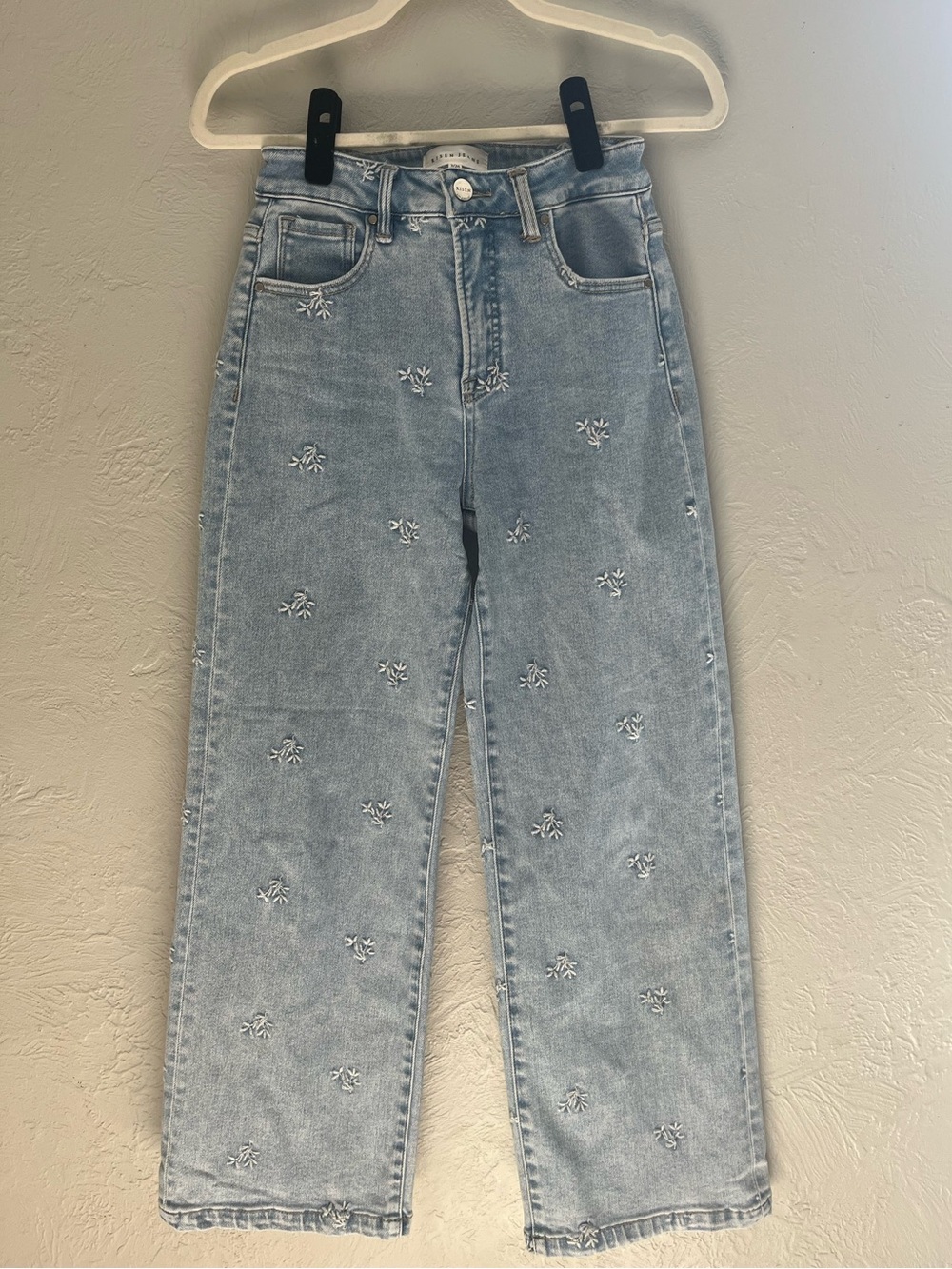 Aiden & Oak RISEN: JADE HIGH RISE CROP EMBROIDERED JEANS size 26 (size 3)
